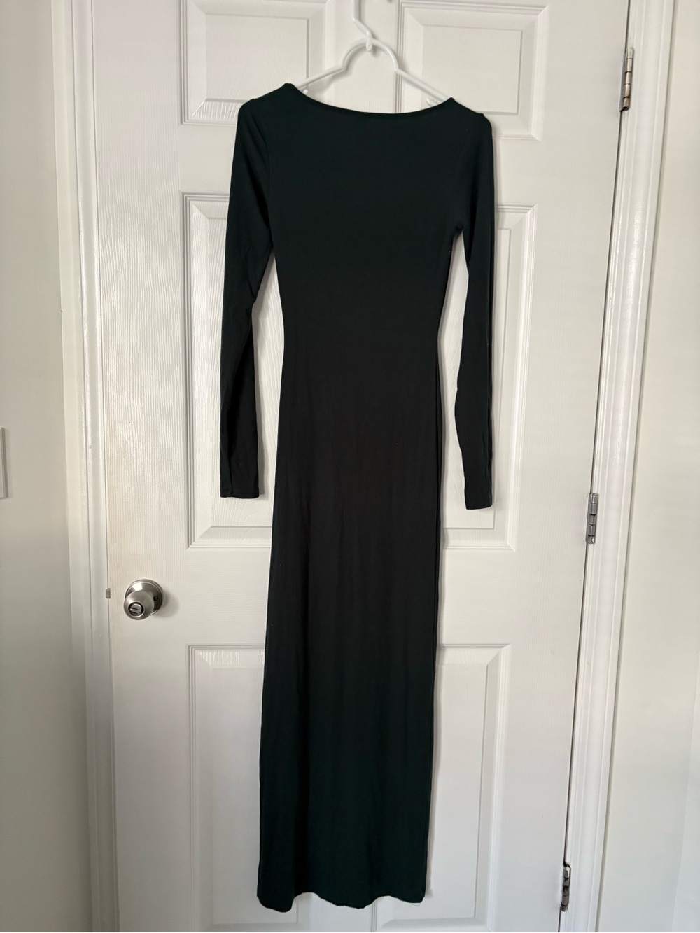 Skims Super Soft Lounge Long Sleeve Ribbed Dress Hunter Green Size M - Picture 4 of 6